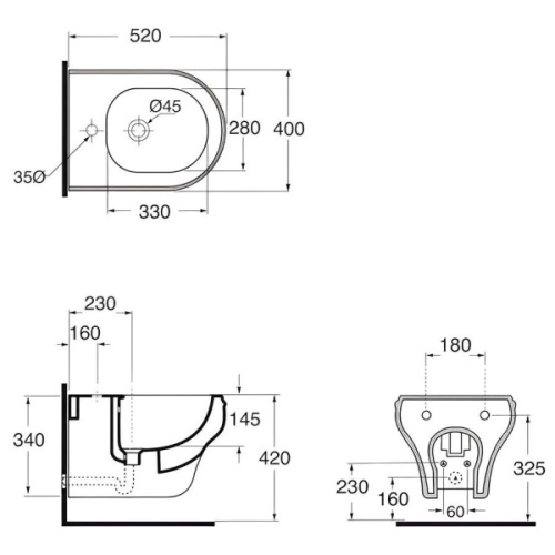 Биде подвесное Azzurra Charme CHA500/SOSK bi - фото 4