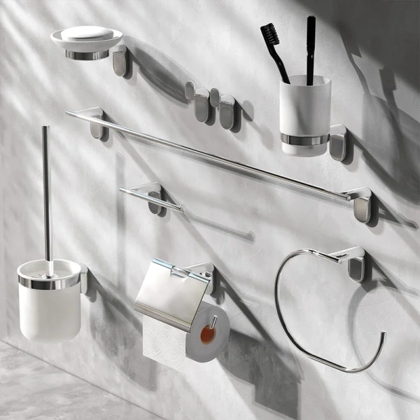 Бумагодержатель Am.Pm X-Joy A84341 открытый, хром, черные - фото 3