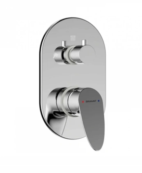 Смеситель встраиваемый в стену, три функции Bravat Drop P69190C-RUS - фото 1