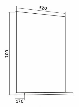 Комплект мебели для ванной Grossman Eco Line 52 см белый, современная, hi-tech - фото 3