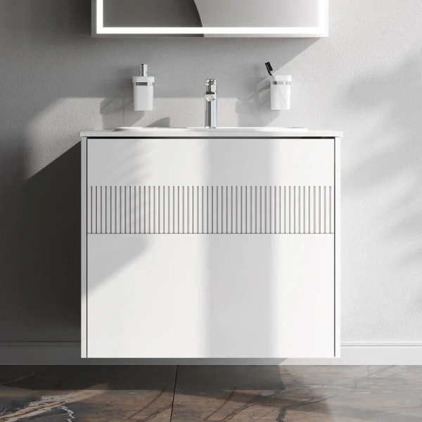 Тумба с раковиной подвесная Am.Pm Func M8FFUX0802WM 80 см с ящиками - фото 3