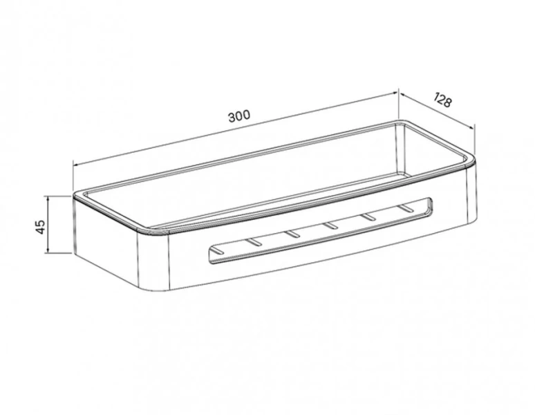 Полочка для ванной IDDIS нержавеющая сталь, современные, hi-tech - фото 2