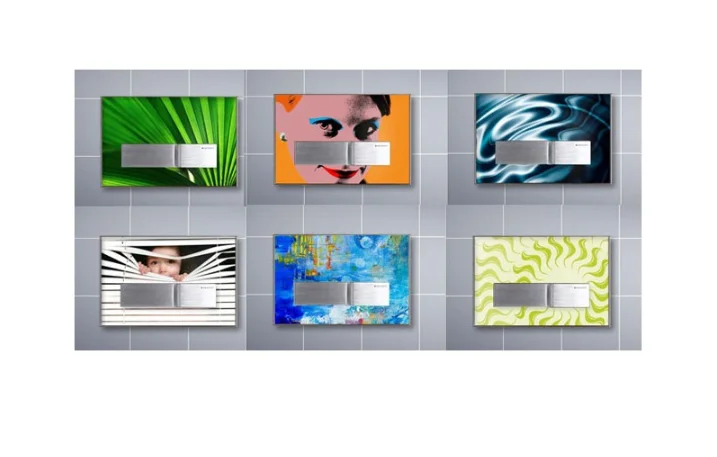 Клавиша смыва Geberit Sigma 50 без вкладыша, кнопки полированный хром, слив эконом-стандарт с двумя клавишами - фото 3