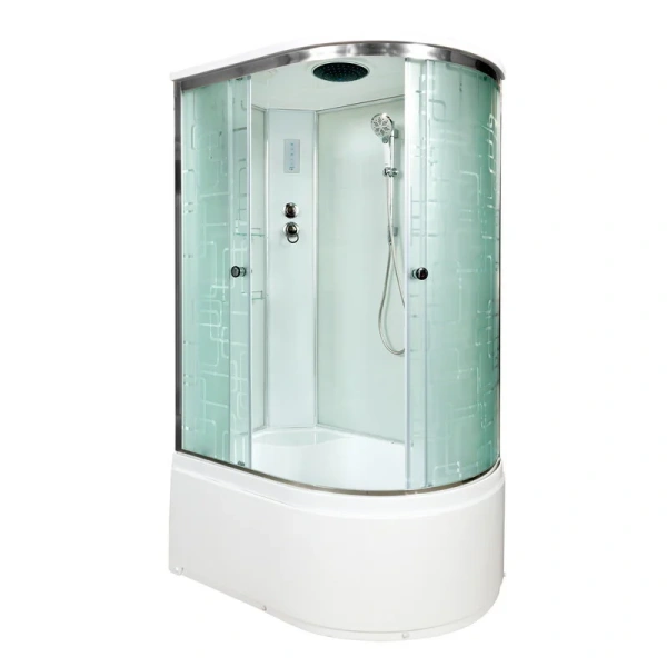 Душевая кабина Deto EM4511 110x80 см с освещением, стеклянные, матовые, узорчатые - фото 7