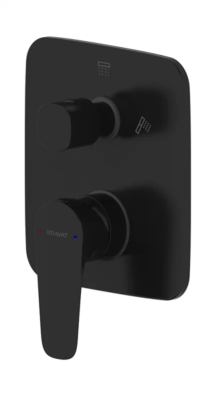 Смеситель для душа Bravat Source черный матовый - фото 1