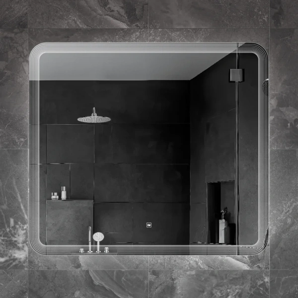 Зеркало с подсветкой Cezares Duet 90 см прямоугольное, полотно - фото 4