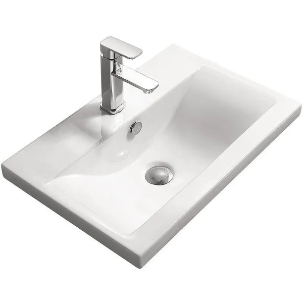 Раковина SantiLine 70 см белая - фото 1