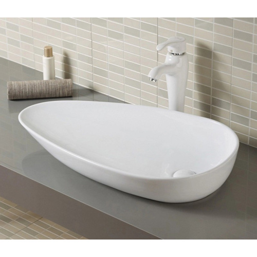 Раковина Ceramalux N 76 см белая, в форме чаши, круглой формы - фото 5