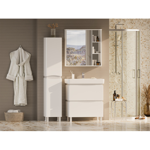 Шкаф-пенал, петли слева, цвет белый, Misty Венера, в наличии index_1 - фото 5