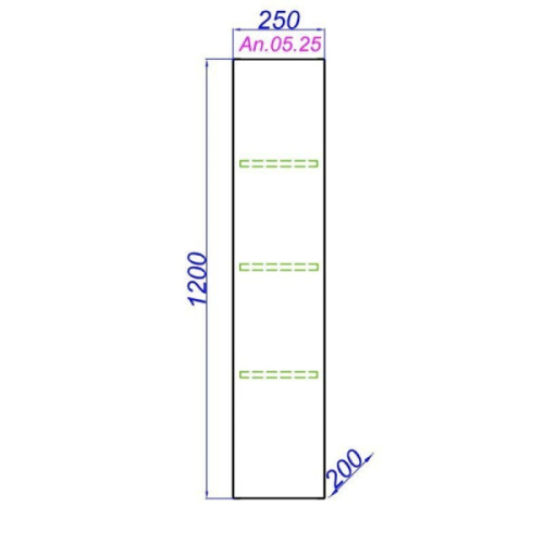 Шкаф-пенал подвесной Aqwella Анкона 25 см с одной дверью - фото 4