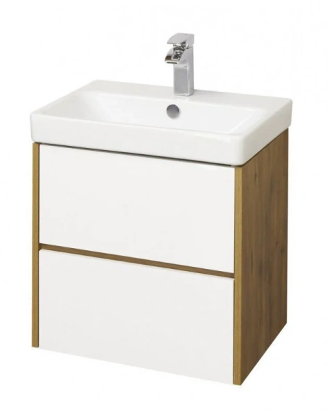 Тумба с раковиной подвесная Акватон Сканди 1A2517K0SD 55 см с ящиками