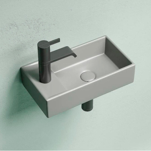 Раковина Ceramica Nova Element 40 см чаша справа антрацит матовый - фото 2