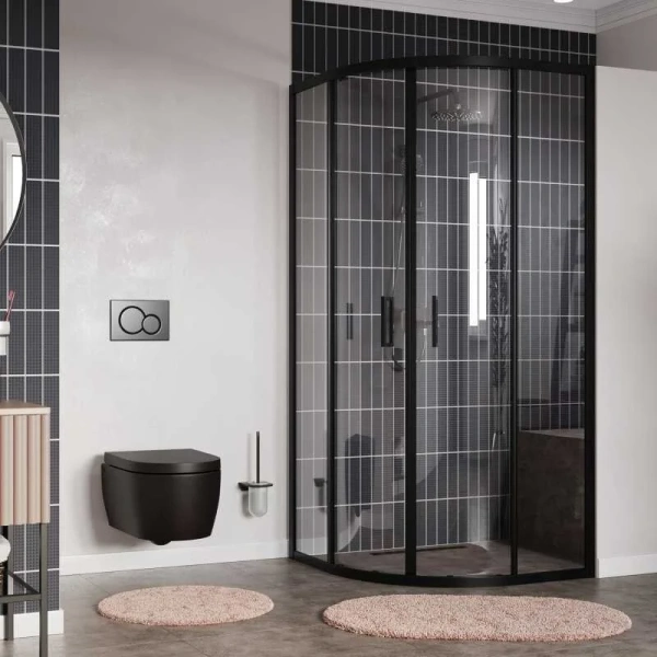 Душевой уголок WasserKRAFT Dill 90х90 см профиль черный - фото 4