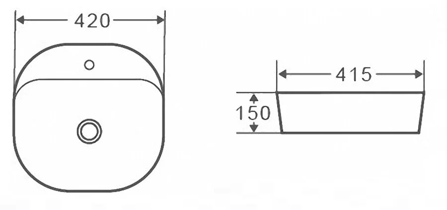 Раковина Grossman 42 см накладная - фото 2