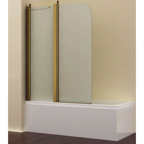 Шторка для ванны, матовое стекло, профиль бронза, Romance Collection Visby - фото 4