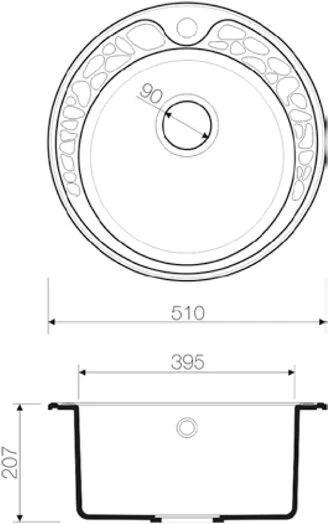 Мойка для кухни Omoikiri Tovada 51-CA 51 см карамель, из искусственного гранита - фото 3
