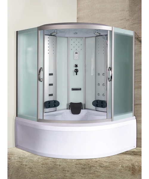 Душевой бокс River Temza 150x150 см с поддоном стекло матовое - фото 2