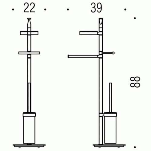 Стойка для ванной Colombo Planets латунь - фото 3