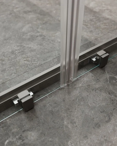 Душевой уголок Cezares Molveno 170х90 см стекло прозрачное профиль оружейная сталь, прозрачные - фото 7