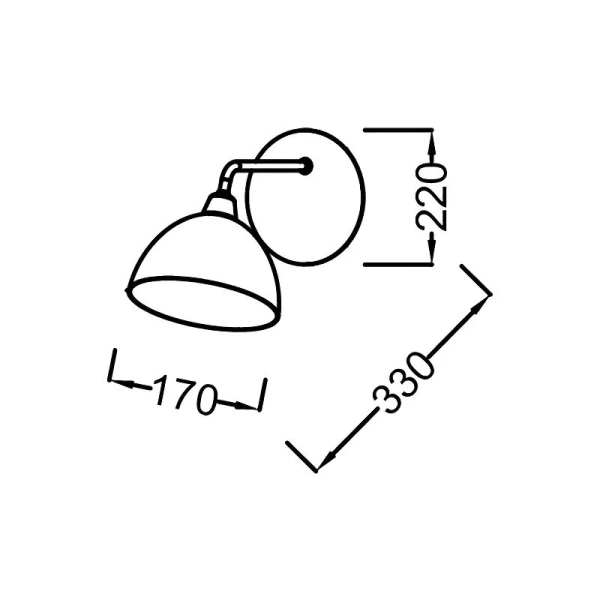 Светильник Jacob Delafon Odeon Rive Gauche чёрный - фото 2