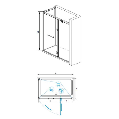 Душевой уголок RGW Viscount VI-41 120x90 см профиль белый - фото 3
