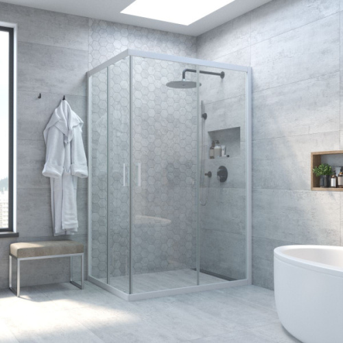 Душевой уголок стекло прозрачное Vegas-glass ZA-F 120х90 01, прямоугольные - фото 2