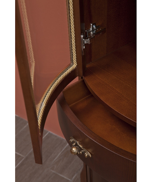 Шкаф-пенал, петли слева, цвет орех матовый, фурнитура бронза, La Beaute Nora index_1 - фото 3