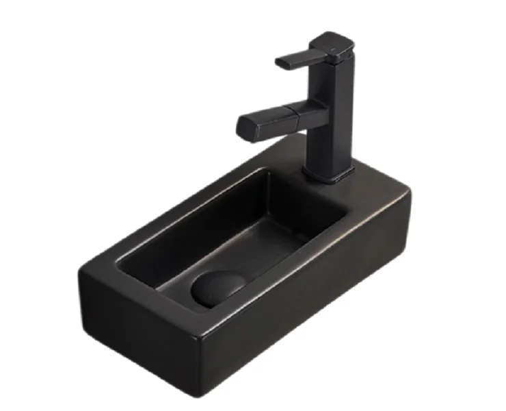 Раковина GID Suspendido Bm9272L 37 см левосторонняя черная - фото 1