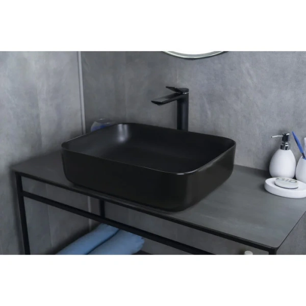 Раковина GID Geometrico Bm1304 50 см черная матовая - фото 3