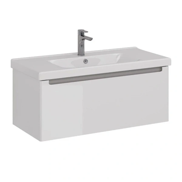 Тумба с раковиной подвесная Lemark Buno Mini LM05BM100T 100 см выдвижной ящик