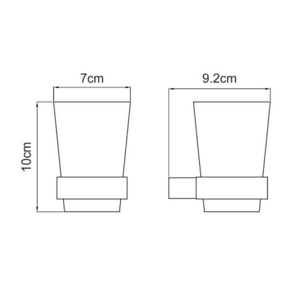 Стакан для ванной WasserKRAFT Sauer глянцевое золото - фото 2
