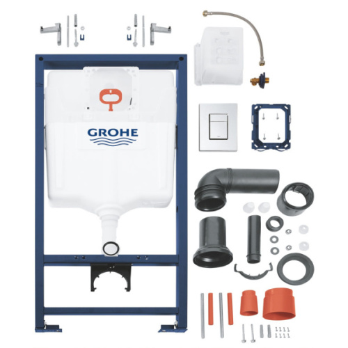 Инсталляция для унитаза Grohe Rapid SL с кнопкой смыва хром, для унитаза - фото 2