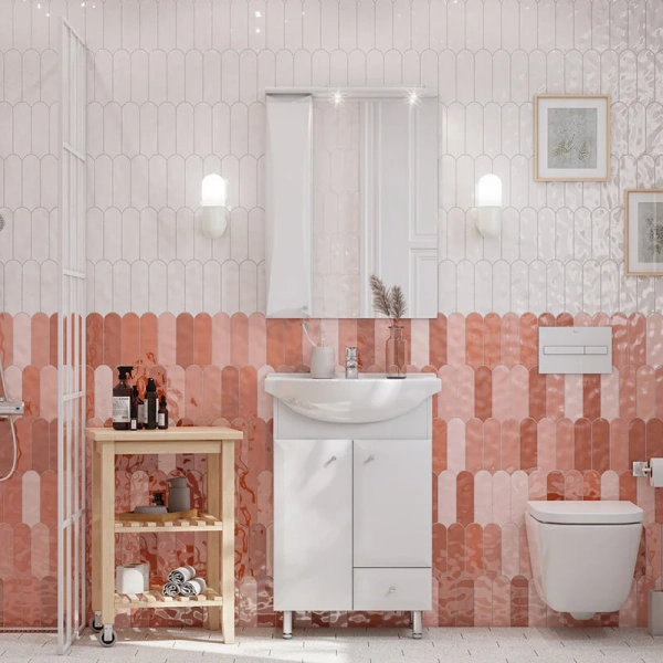 Тумба под раковину напольная Акватон Джимми 57 см с двумя дверцами и ящиком, современная, hi-tech - фото 3