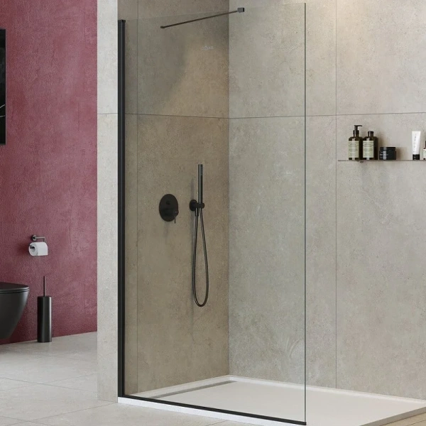 Душевая перегородка Cezares Liberta 115 см профиль черный - фото 3