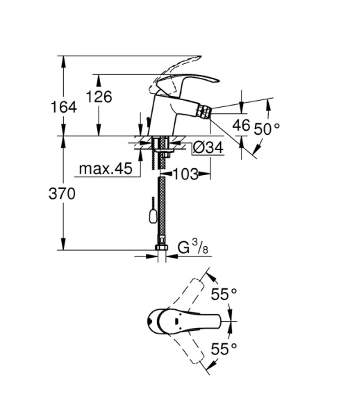 Смеситель для биде Grohe Eurosmart 32927002 - фото 2