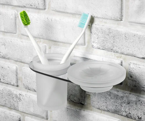 Стакан для ванной и мыльница WasserKRAFT Kammel хром - фото 3