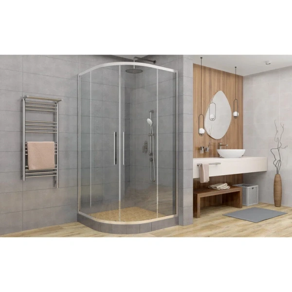 Душевой уголок Deto HB 100x100 см профиль хром, недорогие, стеклянные, угловые, без поддона - фото 6