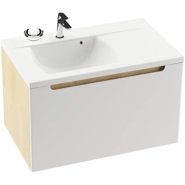 Раковина, цвет белый, правый вариант,с отверстиями, Ravak Classic 800 XJDP1180000, подвесные - фото 2