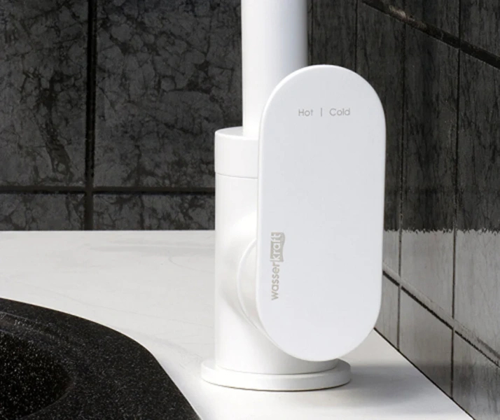 Смеситель для кухни WasserKRAFT Mindel белый, высокие, округлая форма - фото 5