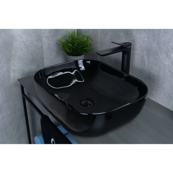 Раковина GID Geometrico BL1302 50 см черная - фото 3