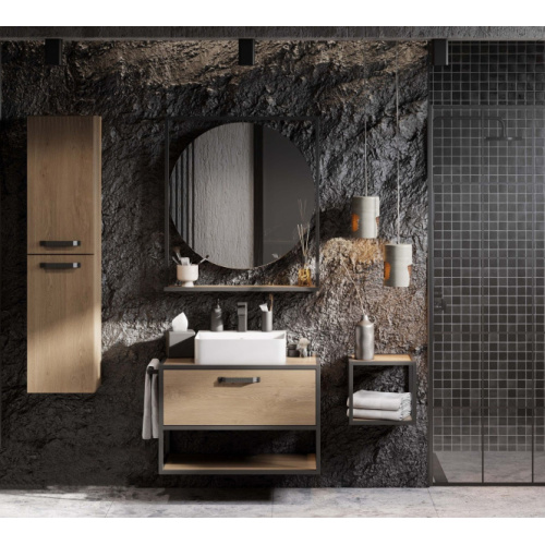 Зеркало Акватон Лофт Фабрик 80 см дуб кантри, в наличии - фото 2