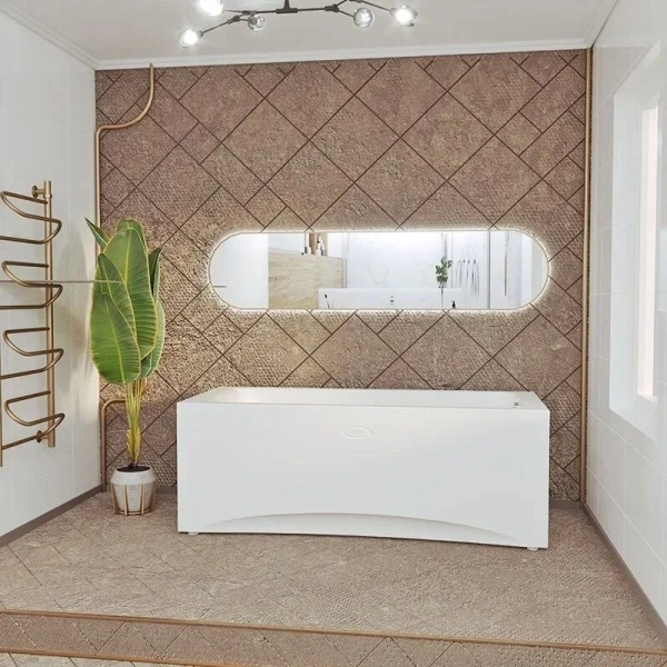 Акриловая ванна Радомир Агата 2-89-2-0-1-224Р, 150 х 70 см, фронтальный экран, каркас разборный, сифон, слив-перелив автомат в комплекте, белая - фото 3