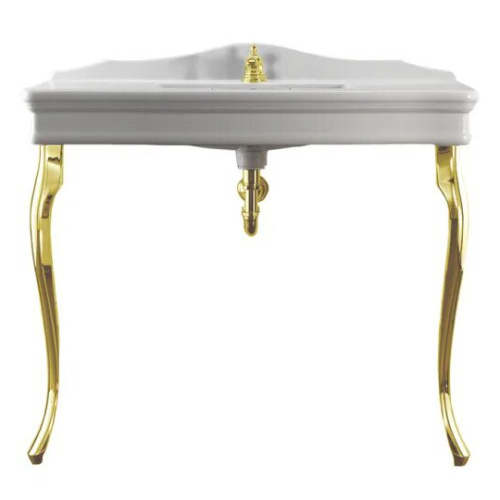 Раковина консоль Devon & Devon Colette DECOLETTEBI(1)FG 109 см с одним отверстием под смеситель, керамические - фото 6