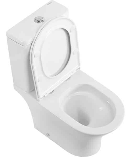Унитаз компакт BelBagno Acqua-Tor с сиденьем, недорогие, безободковые, сиденье с микролифтом , с антивсплеском, компакт, низкие - фото 5