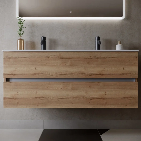 Тумба с раковиной подвесная Sancos Urban UR120-2EG 120 см с двумя ящиками - фото 3