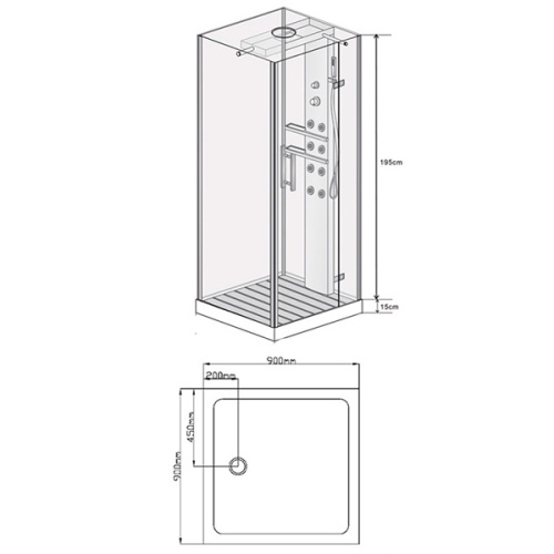 Душевая кабина Wasserfalle W-6002-A - фото 2