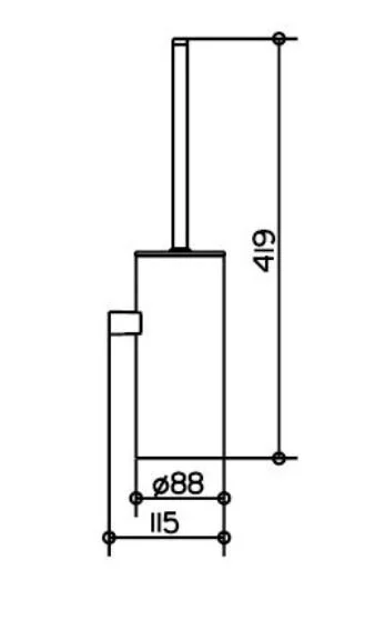 Ёршик для ванной Keuco Moll 12769 - фото 3