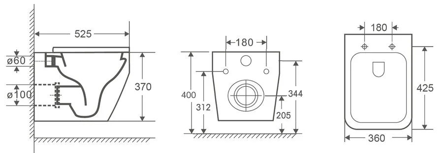 Унитаз подвесной OWL 1975 Eld Ruta-H с сиденьем DP микролифт, безободковые - фото 7