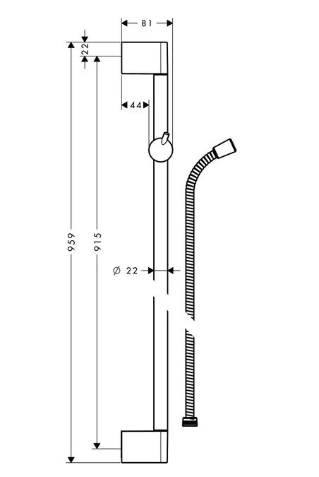 Штанга для душа Hansgrohe Crometta 27614000 - фото 2