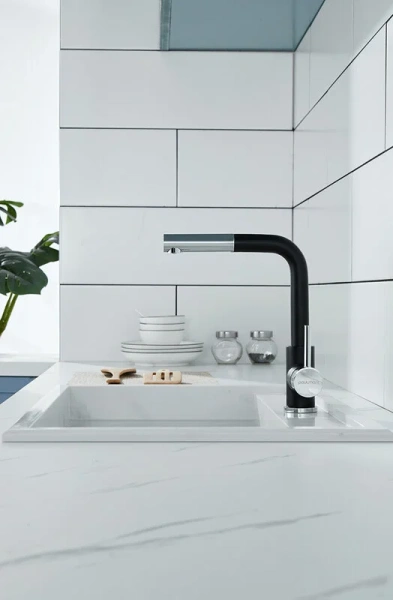 Смеситель для кухни Paulmark Kassel антрацит, комбинированные - фото 4